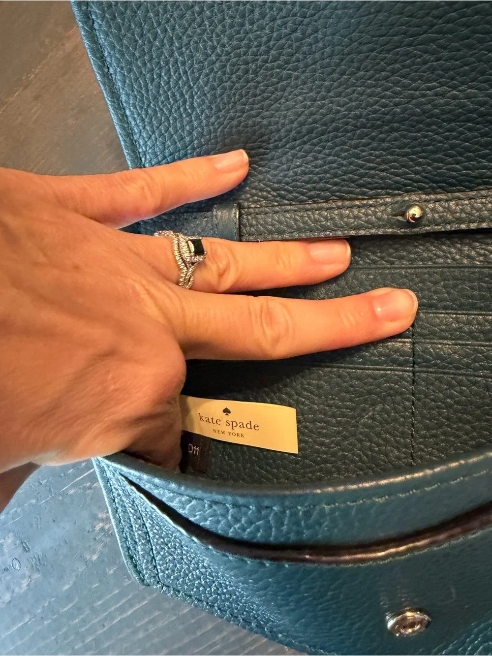 kate spade Pebbled Leather Crossbody in Teal